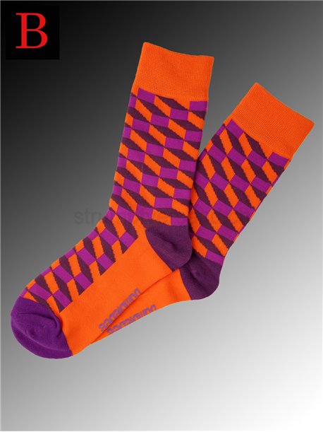 WEAR ORANGE chaussettes colorées à motifs