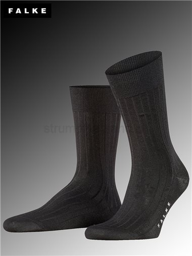 MILANO chaussettes de Falke pour hommes - 3000 noir