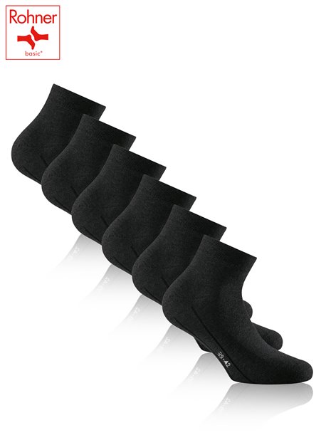 SNEAKER PLUS chaussette courte de Rohner - 009 noir