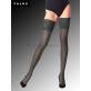 SEIDENGLATT 15 bas transparent autofixant Falke - 3146 graphite