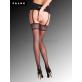 SEIDENGLATT 15 bas jarretelles de Falke - 3009 noir