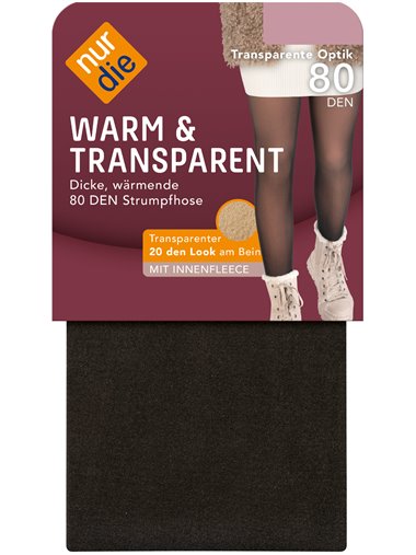 WARM & TRANSPARENT Fleece Collants NUR DIE