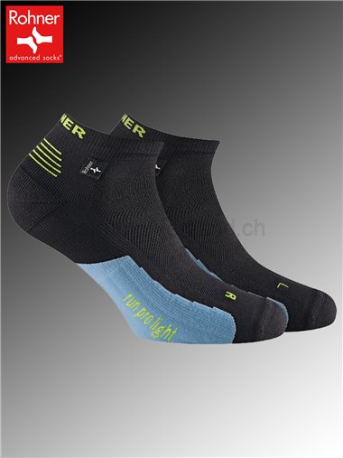 RUN PRO LIGHT chaussettes de course Rohner - 009 noir