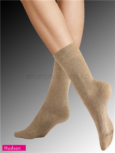 DRY COTTON chaussettes pour femmes de Hudson - 723 beige mel.