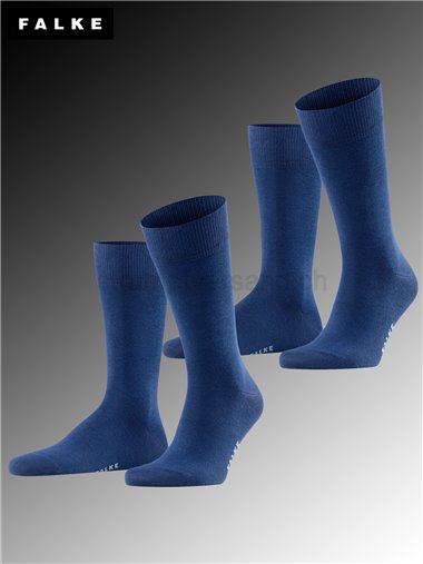 HAPPY 2-PACK chaussettes pour hommes de Falke - 6000 royal blue