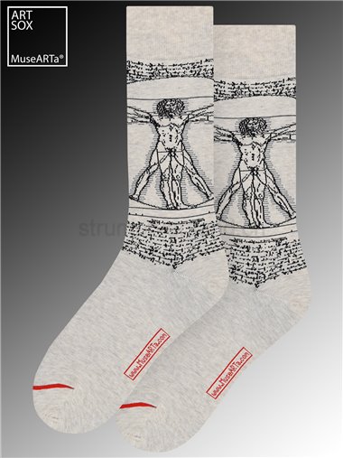 Chaussettes MuseARTa - "L'Homme de Vitruve" de Leonardo da Vinci