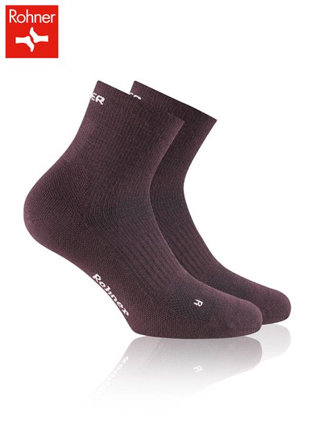 DYNAMIC MERINO QUARTER chaussette de Rohner - 011 bordeaux