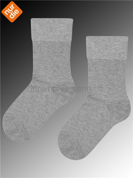 BIO-BAUMWOLLE chaussettes pour femmes de Nur Die - 354 hellgraumel.