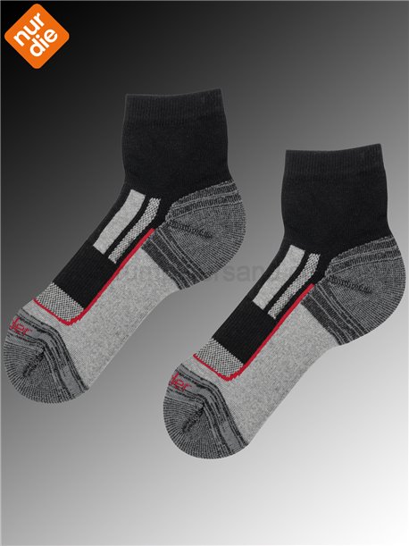 OUTDOOR KURZSOCKEN chaussette de travail de Nur Die - 995 schwarz-rot