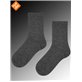 OHNE GUMMI chaussette femme de Nur Die - 346 mittelgrau-mel.