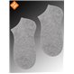 SNEAKER BAUMWOLLE chaussettes courtes pour femmes de Nur Die - 354 hellgrau-mel.