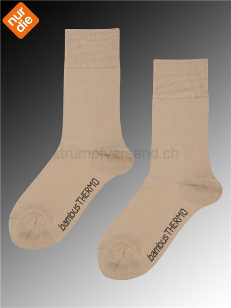 BAMBUS THERMO chaussettes pour femmes de Nur Die - 586 beigegrau