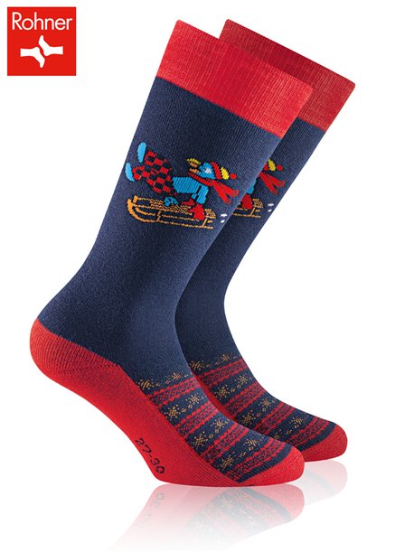 GLOBI SKI chaussettes Rohner pour enfants - 114 vulkan