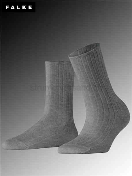 COTTON RIB chaussettes pour femmes Falke - 3390 light grey mel.