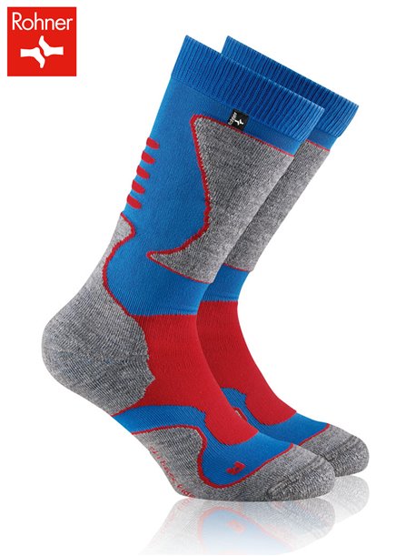 SKI BASE KIDS chaussettes de ski Rohner pour enfants - 304 bleu