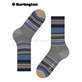 STRIPE chaussette pour homme de Burlington - 3070 dark grey mel.