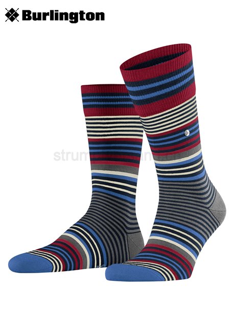 STRIPE chaussettes de Burlington - 6120 marine