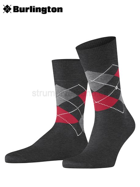 MANCHESTER chaussette de Burlington - 3096 anthracite mel.
