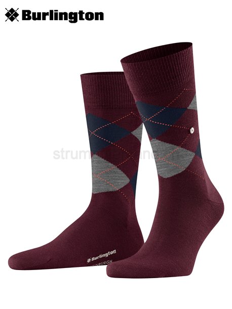 EDINBURGH chaussettes Burlington - 8435 claret