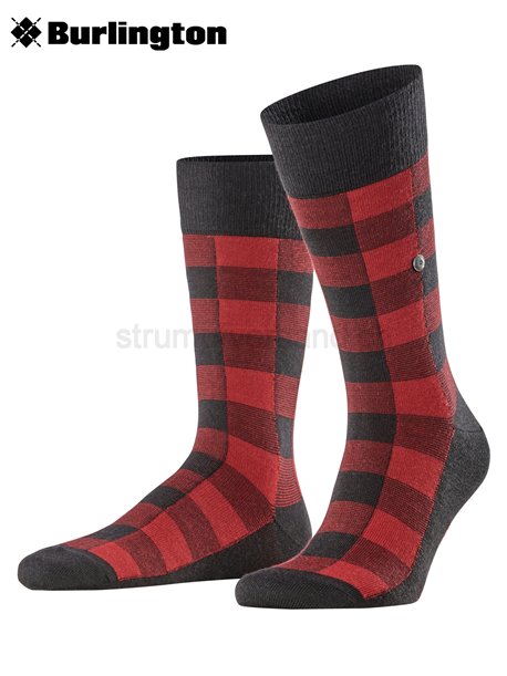 BUFFALO CHECK chaussettes de Burlington - 3000 noir