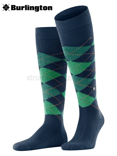 PRESTON chaussettes au genou de Burlington - 6187 navy