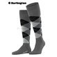EDINBURGH chaussettes hautes de Burlington - 3180 asphalt mel.