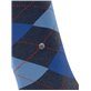 EDINBURGH chaussettes aux genoux de Burlington - 6688 dark blue mel.