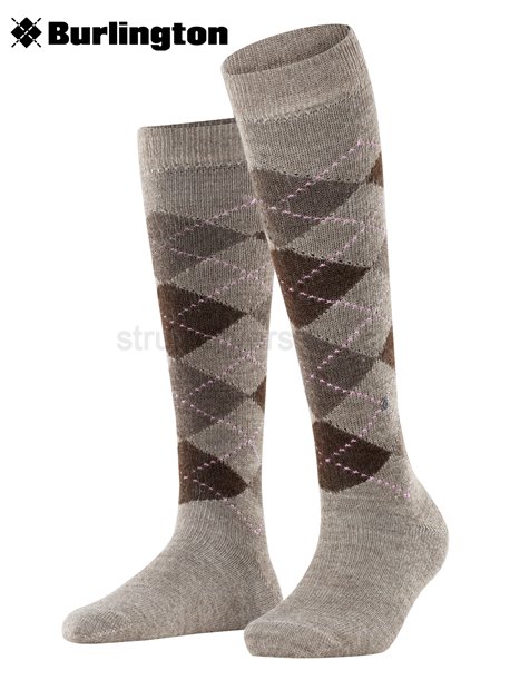WHITBY chaussettes aux genoux de Burlington - 5413 nutmeg mel.