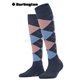 MARYLEBONE chaussettes aux genoux de Burlington - 6688 dark blue mel.