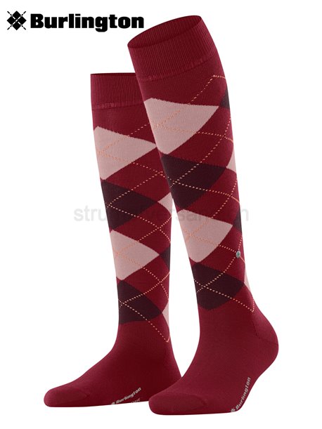 MARYLEBONE chaussettes aux genoux de Burlington - 8033 cranberry