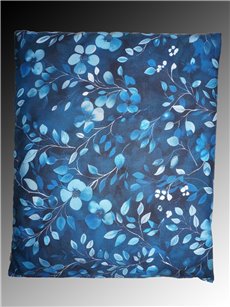 Coussin noyau de cerises - bleu