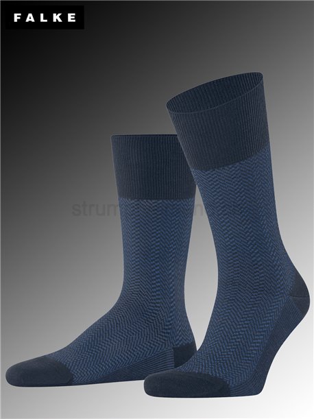 AIRPORT HERRINGSTRIPE chaussettes Falke pour hommes - 6116 space blue