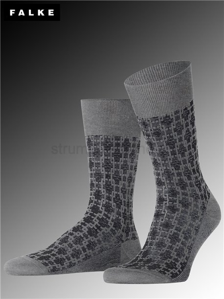ARTWORK TIE chaussettes pour hommes de Falke - 3390 light grey mel.