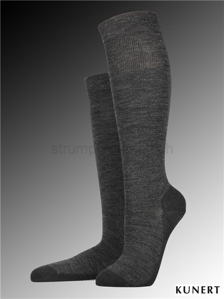 WARM UP chaussettes hautes femme de Kunert - 405 anthracite mel.