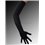 STRETCH SATIN Fischer gants longs - noir