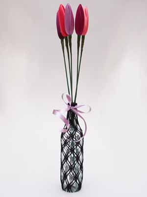 vase avec décoration résille